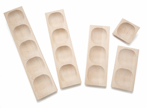 CLEARANCE AS-IS Deluxe Set of 5 Wooden Sensory Trays (1,2,3,4,5)