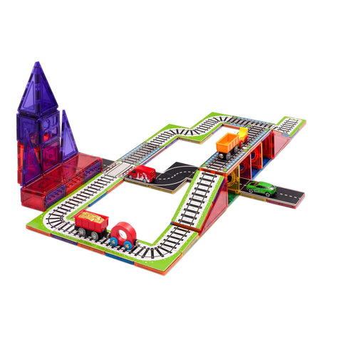 Learn & Grow Toys Magnetic Train Track Toppers (36 pieces)