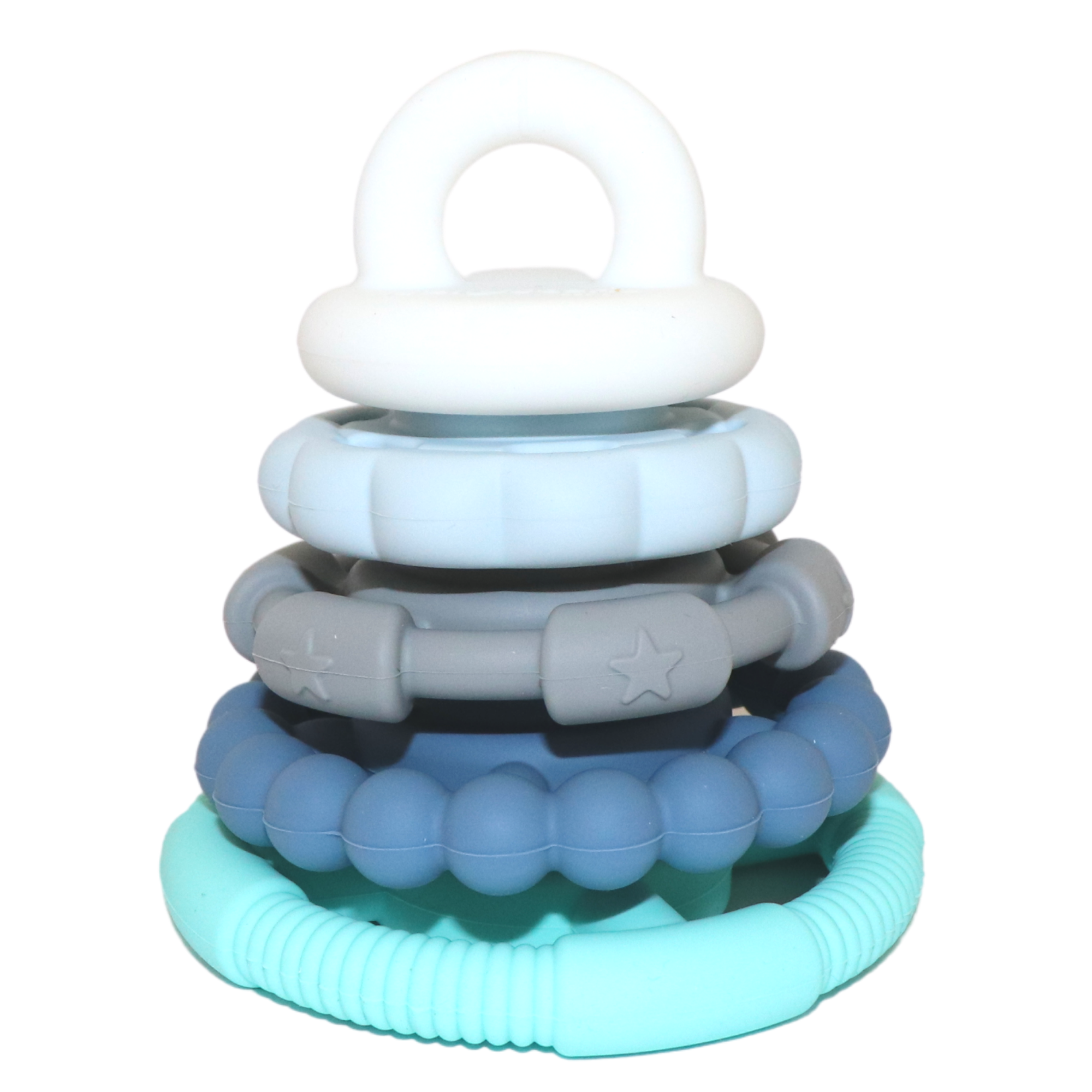 CLEARANCE AS-IS Jellystone Rainbow Stacker and Teether Toy - OCEAN