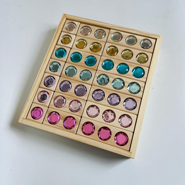 Large 2-sided Pastel & Sparkle Gems Block Set