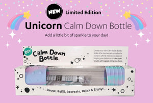 *Clearance AS-IS* Jellystone Calm Down Sensory Bottle - UNICORN themed!