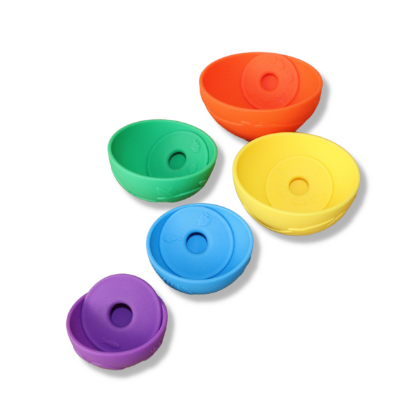 *Clearance AS-IS* Jellystone Ocean Stacking Cups Pack of 5 (Rainbow Bright)