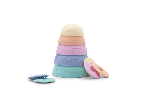 *Clearance AS-IS* Jellystone Ocean Stacking Cups Pack of 5 (Rainbow Pastel)