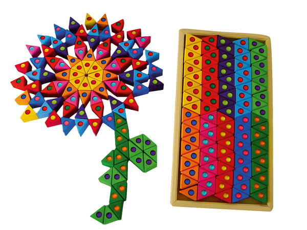 Bauspiel Colored Sparkling Stone Triangles(Isosceles) (100 pieces)