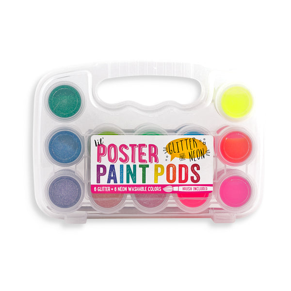 Ooly Lil Poster Paint Pods & Brush (Classic 13 Pc Set)