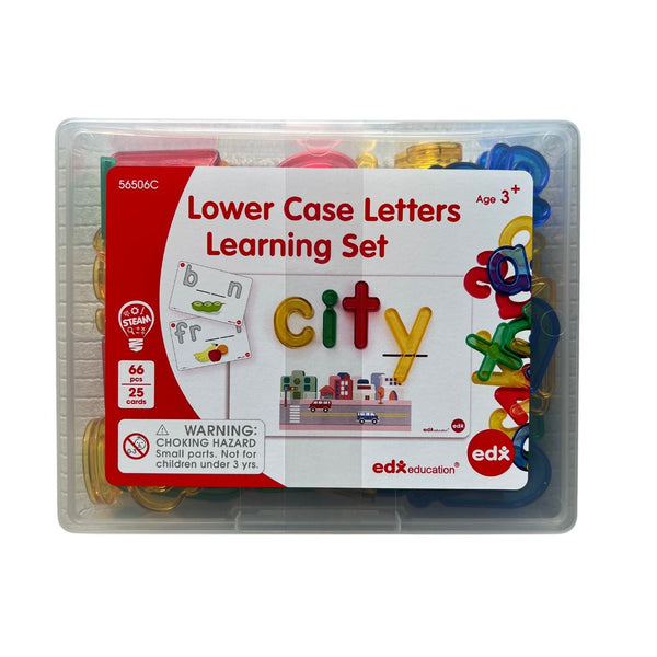 Transparent Rainbow Lowercase Letters Learning Set