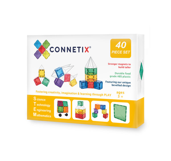Connetix 40 Piece Rainbow Expansion Pack *All Squares only, super useful!*