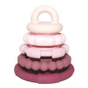 Jellystone Rainbow Stacker and Teether Toy - DUSTY ROSE