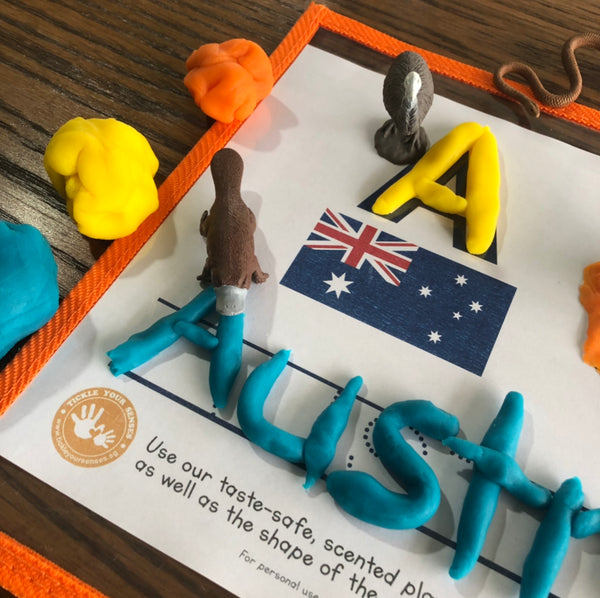 Australia Learning Playdough Mat Printable