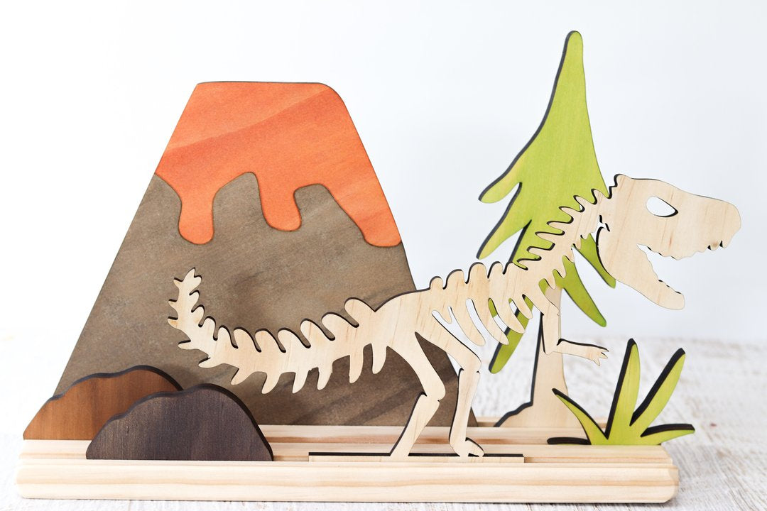 Story Scene - Dinosaur Set w/ Fossil & Stand included *gorgeous*