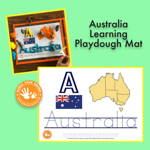 Australia Learning Playdough Mat Printable