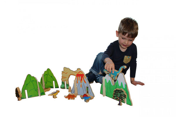 Dinosaurs Play Scene with 10 Dino Figurines!