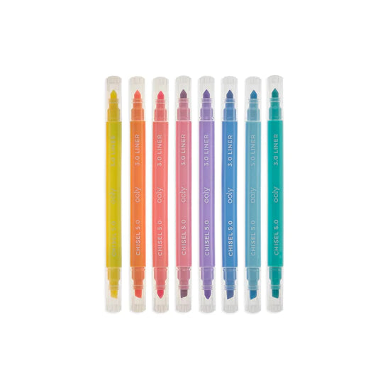 Ooly Pastel Liners Double Sided Markers (Set of 8)