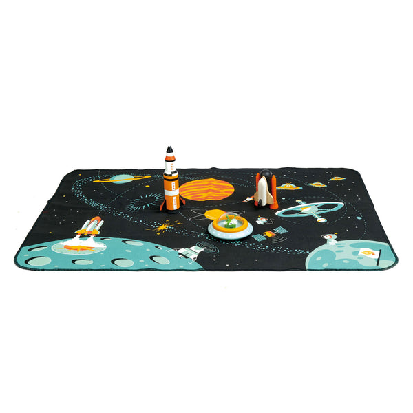 Space Adventure Playmat with Rockets