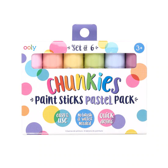 Ooly Chunkies Paint Sticks in Pastel (Set of 6)