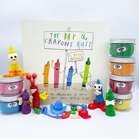 The Day the Crayons Quit by Oliver Jeffers Playdough Book Kit