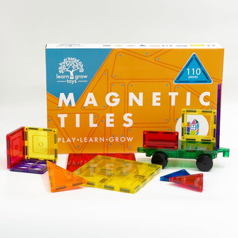 Learn & Grow Toys Magnetic 110 piece tiles set