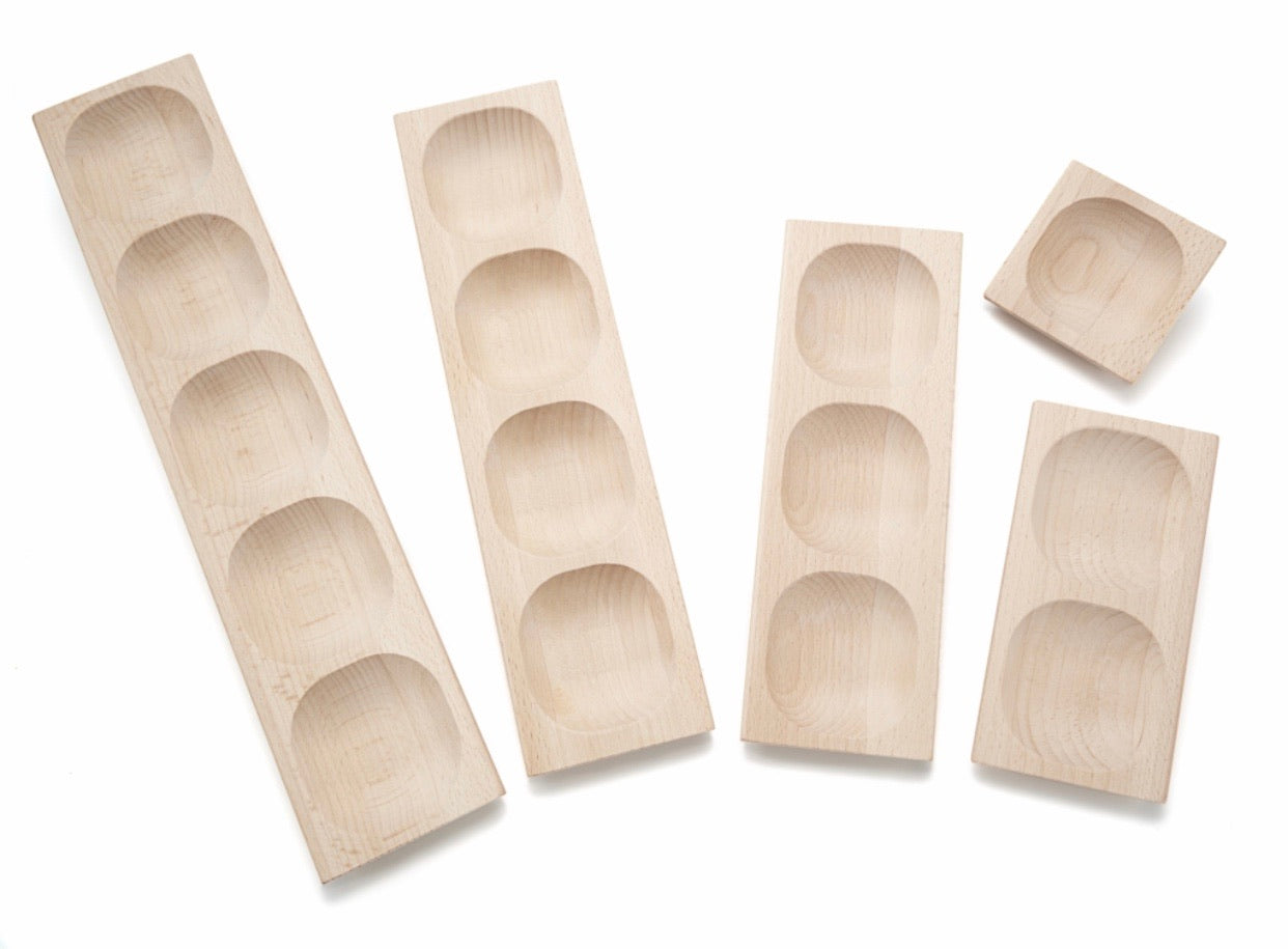 Deluxe Set of 5 Wooden Sensory Trays (1,2,3,4,5)