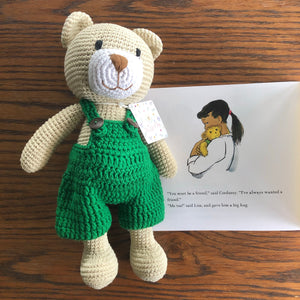 Custom made Corduroy Crochet Bear *matches book perfectly*