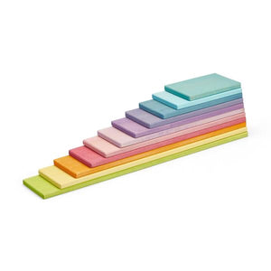 Grimms 11 Rainbow Building Boards (Pastel)
