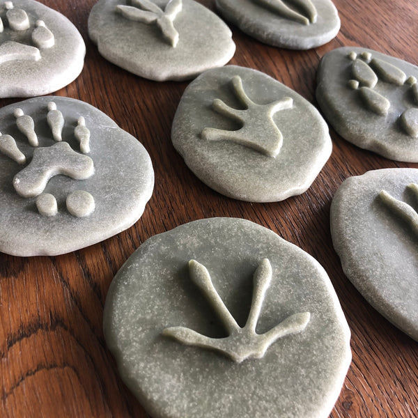 Woodland Footprints Sensory Stones (2-sided)