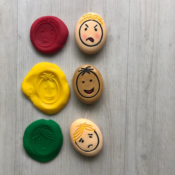 Emoticon Pebbles (Big size, full set of 8)