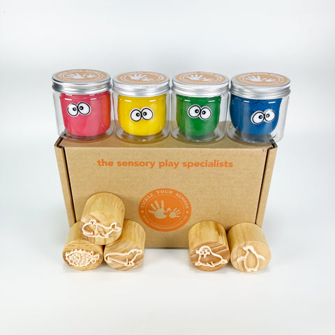 Sea Creatures Wooden Stamps Playdough Kit 2