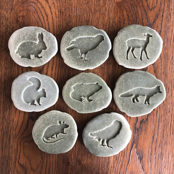 Woodland Footprints Sensory Stones (2-sided)