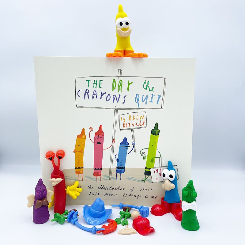 The Day the Crayons Quit by Oliver Jeffers Playdough Book Kit