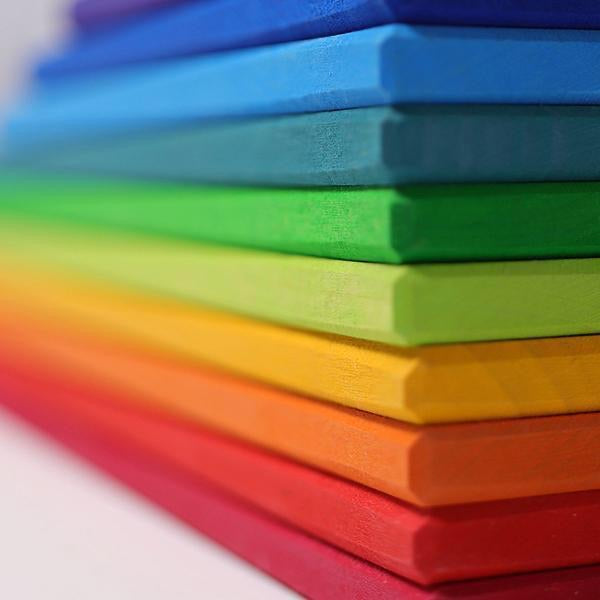 Grimms 11 Rainbow Building Boards (Bright)