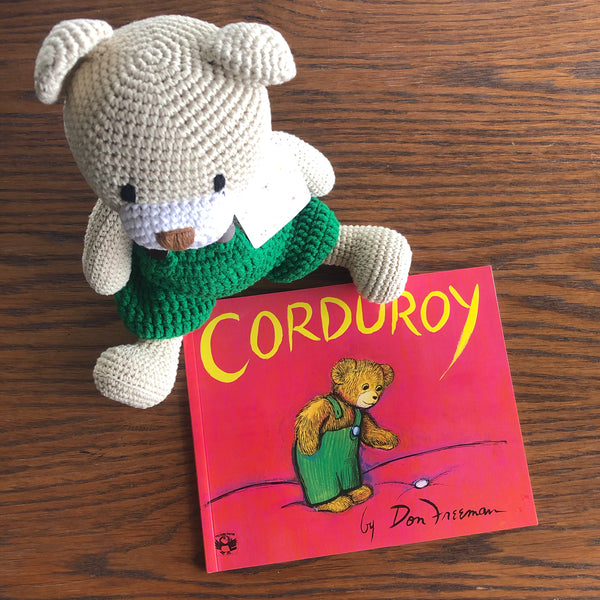 Custom made Corduroy Crochet Bear *matches book perfectly*