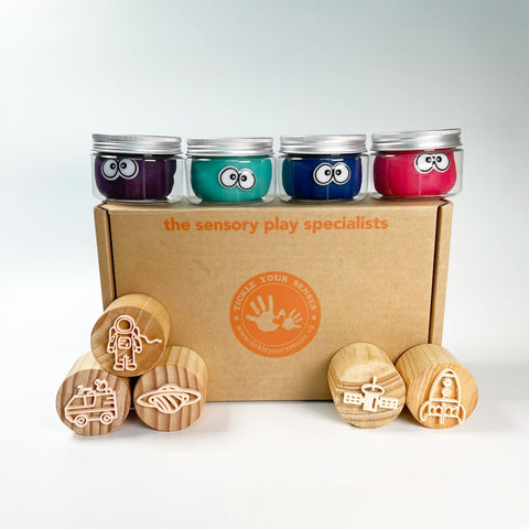 Space Wooden Stamps Playdough Kit 2